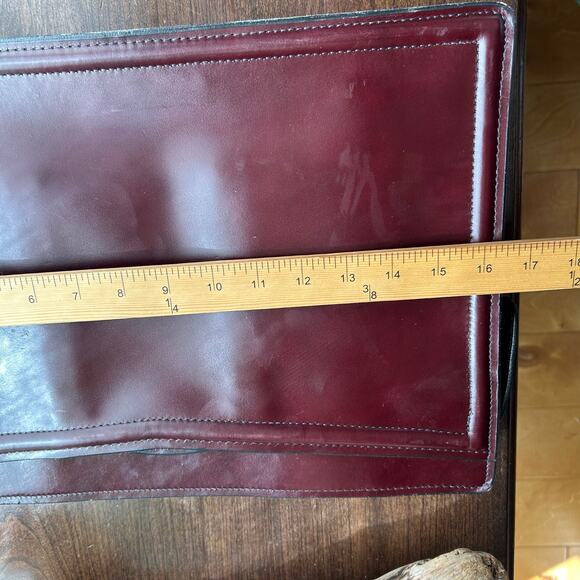 Vintage Maxine Richardson leather burgundy portfolio briefcase USA made - Picture 15 of 15